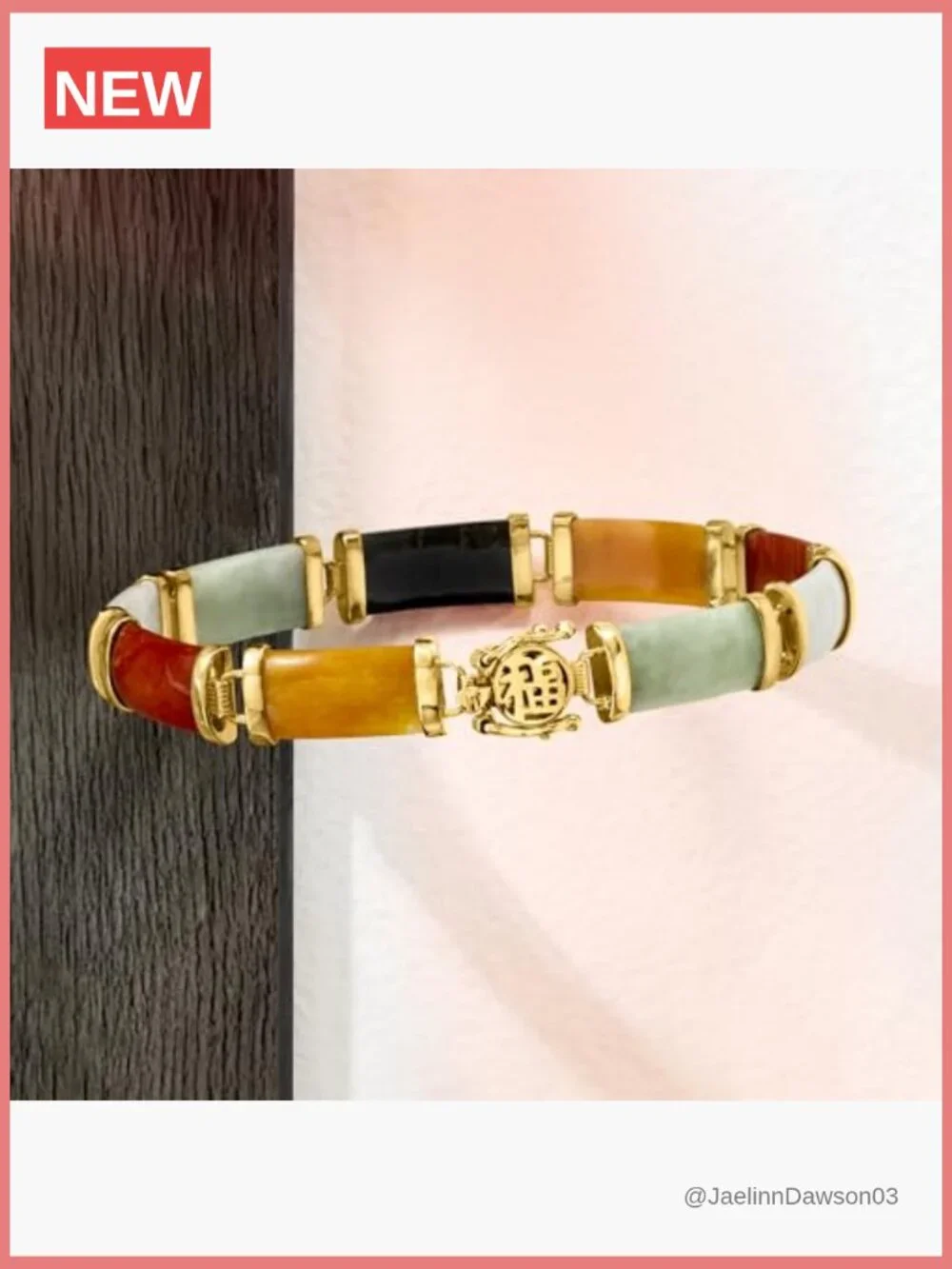 18kt Gold Over Sterling Good Fortune Link Bracelet